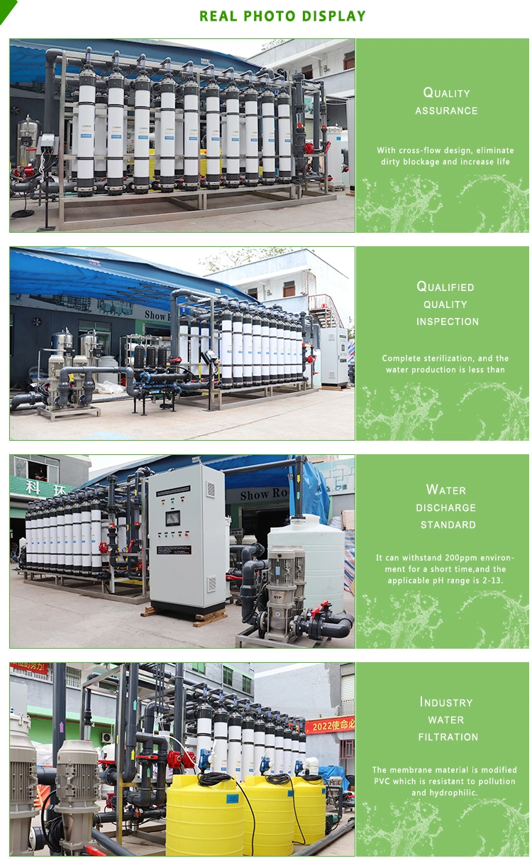 50m3/H Ultrafiltration (UF) Water Purification Systems Filtration for Industrial