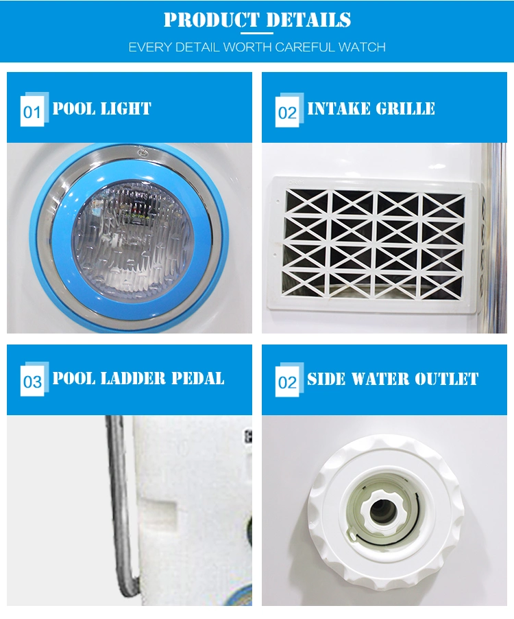 Factory Supply Portable Wall Mounting Pipeless Swimming Pool Water Filter